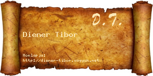 Diener Tibor névjegykártya